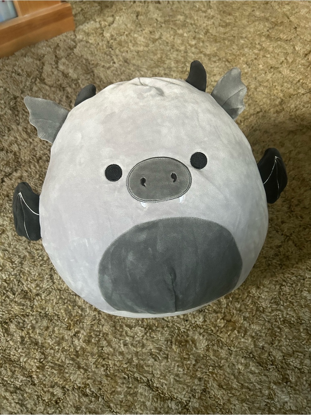 Squishmallows Prital Halloween Gray Bat Dragon Gargoyle Stuffed Animal Plush 12”